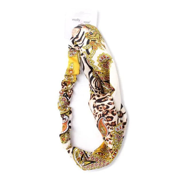 Molly And Rose  Paisley And Animal Print Front Link Bandeau 9789