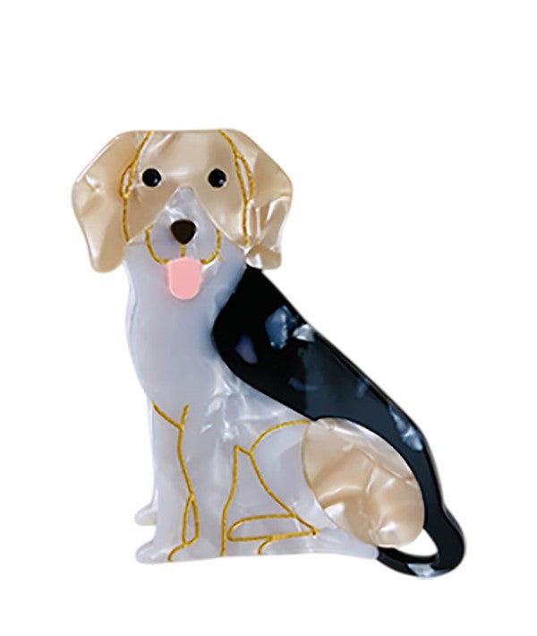 Molly And Rose  Pearlescent Dog Shaped Hair Clamp 9504