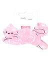Molly And Rose Pearlescent Pink Cat Shaped Clamp 9746