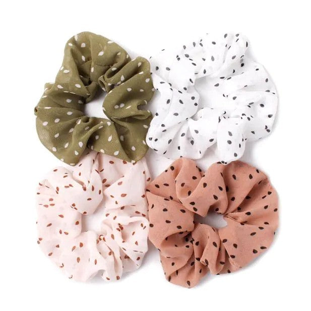 Molly And Rose  Polka Dot Print Assorted Scrunchie 9767