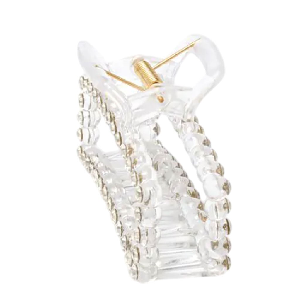Molly And Rose  Recycled Clear Clamp With Crystals 9445