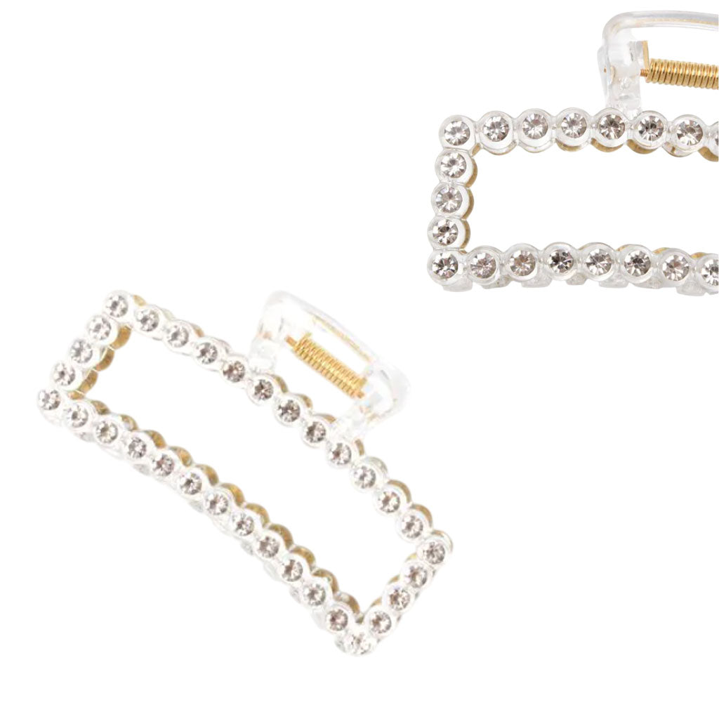 Molly And Rose  Recycled Clear Clamp With Crystals 9445