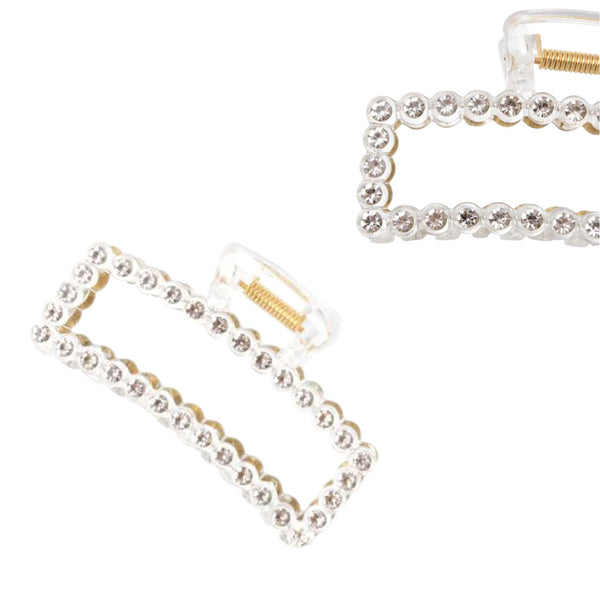 Molly And Rose  Recycled Clear Clamp With Crystals 9445