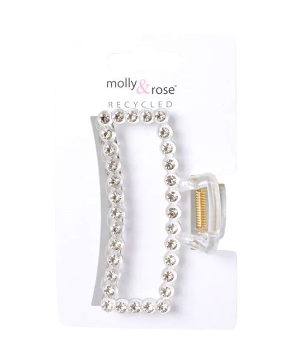 Molly And Rose  Recycled Clear Clamp With Crystals 9445
