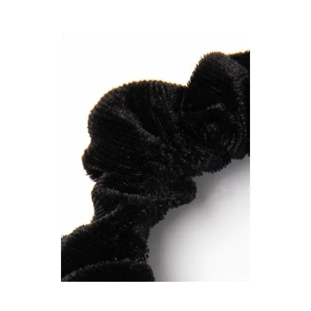 Molly And Rose  Small Black Velvet Scrunchie 7981