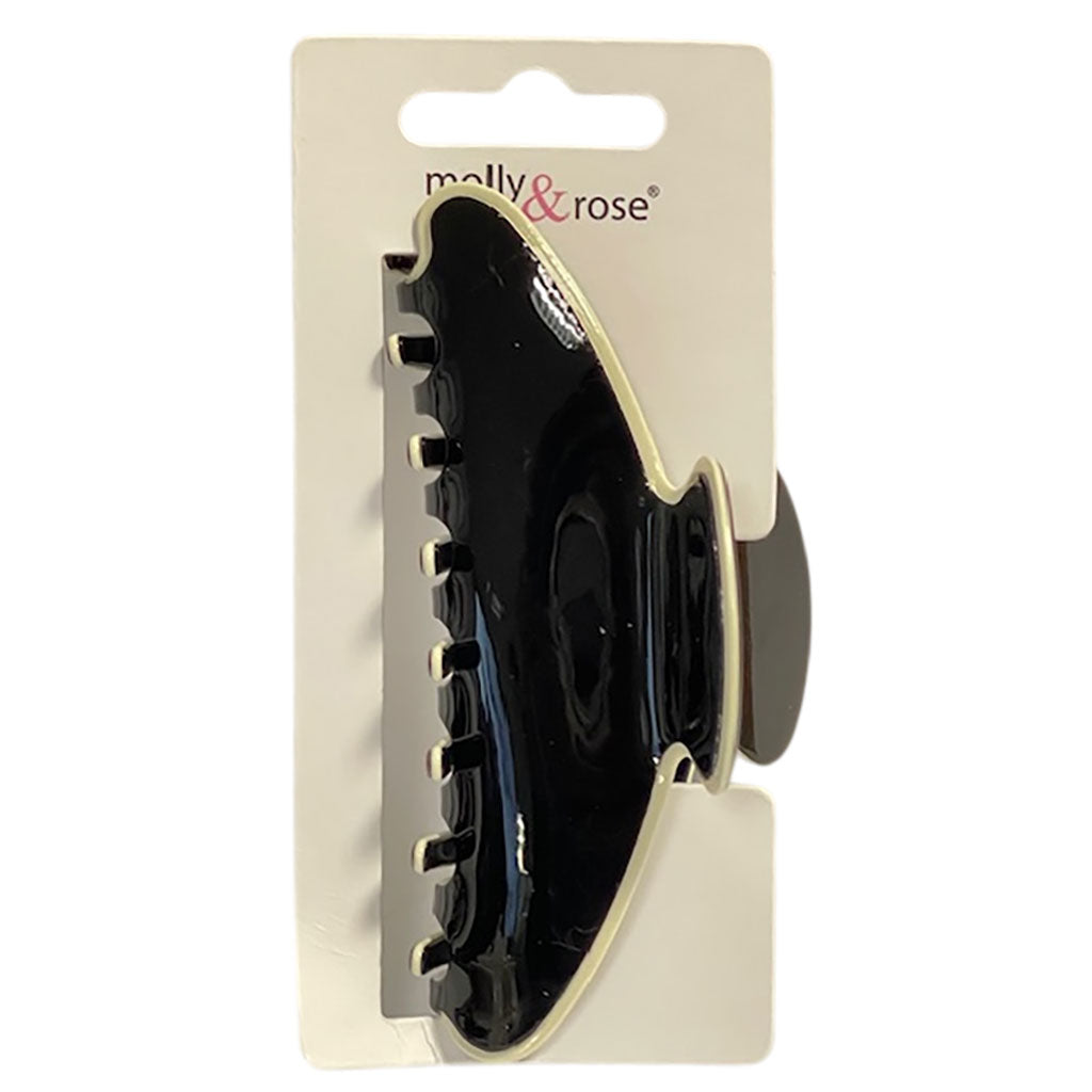 Molly And Rose  Black And Cream Contrast Trim Assorted Clamp 9693 