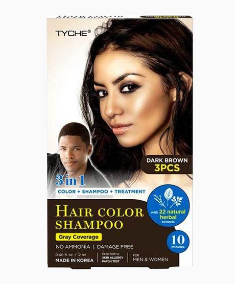 NICKA K NEWYORK Tyche 3IN1 Hair Color Shampoo Dark Brown