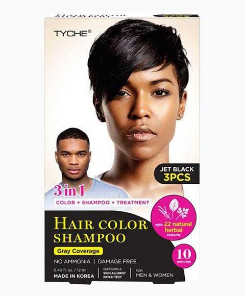 NICKA K NEWYORK Tyche 3IN1 Hair Color Shampoo Jet Black