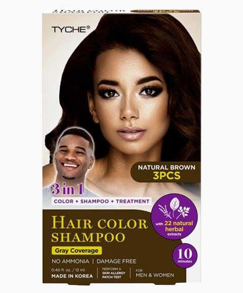 NICKA K NEWYORK Tyche 3IN1 Hair Color Shampoo Natural Brown