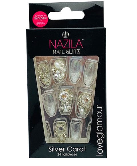 Nazila Nail Glitz Love Glamour Silver Carat