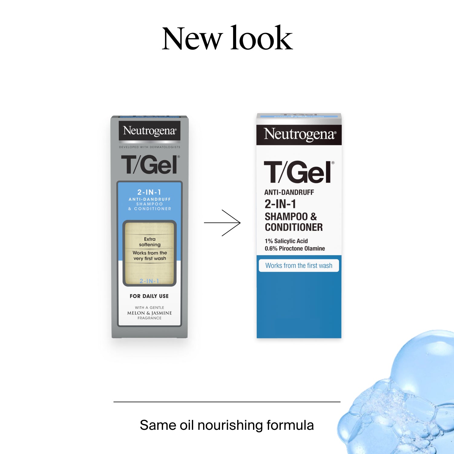 Neutrogena T Gel Melon Jasmine Anti Dandruff Shampoo Conditioner 250ml