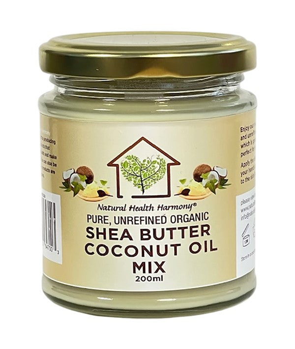 Natural Health Harmony  Pure Unrefined Organic Shea Butter Coconut Oil Mix