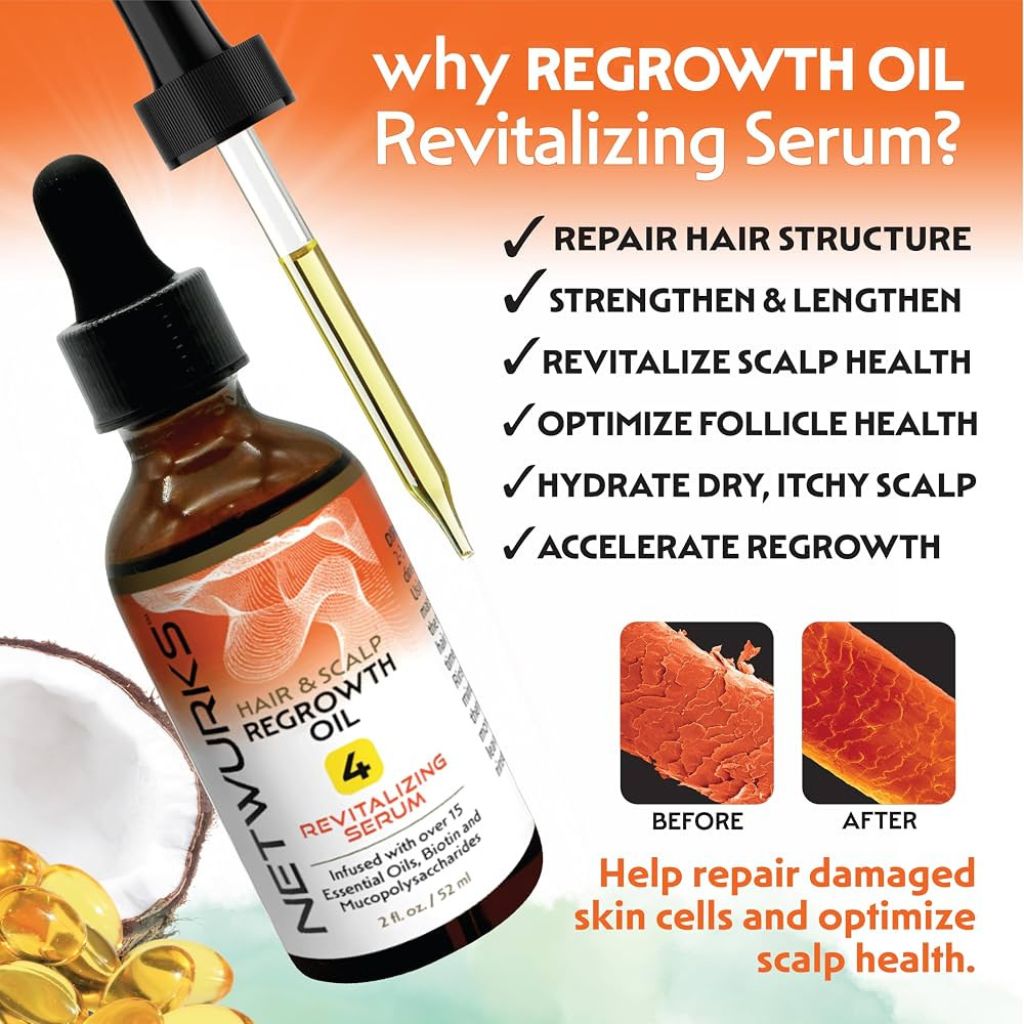 Netwurks  4 Regrowth Hair And Scalp Revitalizing Oil Serum