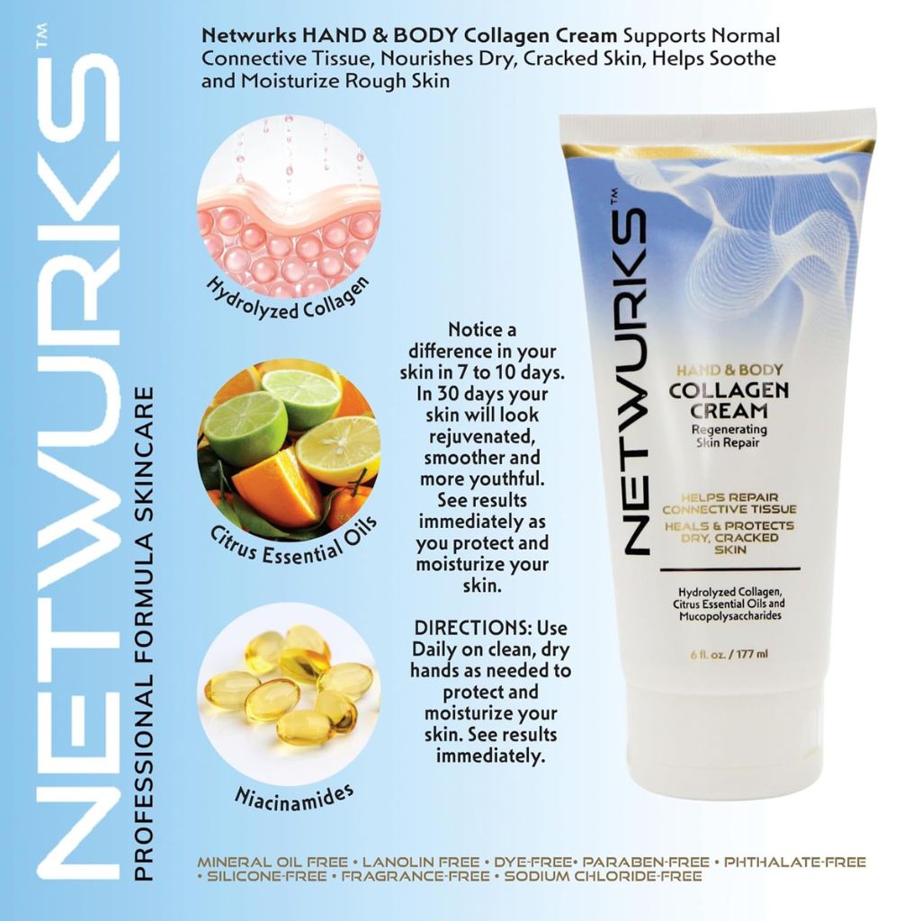 Netwurks  Collagen Hand And Body Regenerating Skin Repair Cream