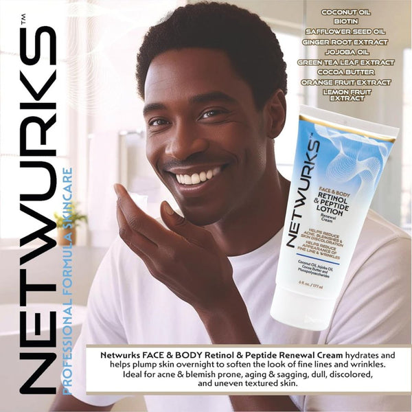 Netwurks  Retinol And Peptide Face And Body Renewal Cream