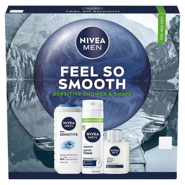 Nivea  Men Feel So Smooth Sensitive Shower And Shave Trio