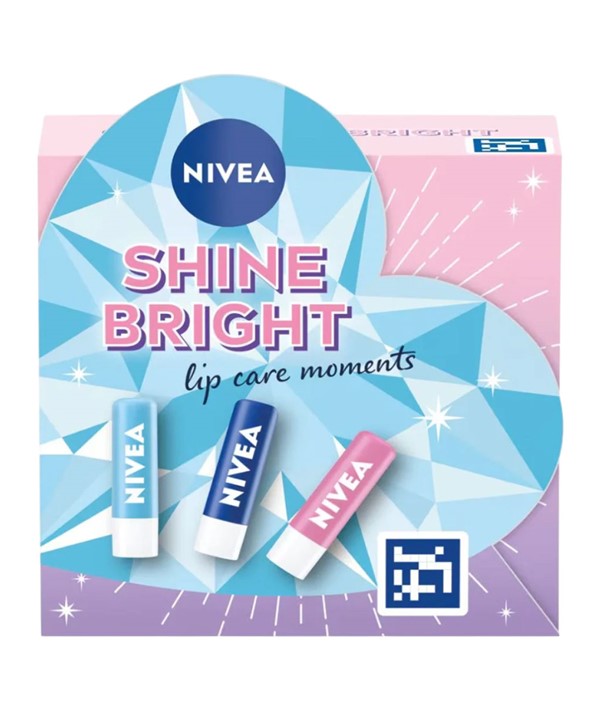 Nivea  Shine Bright Lip Care Moments Mini Gift Set