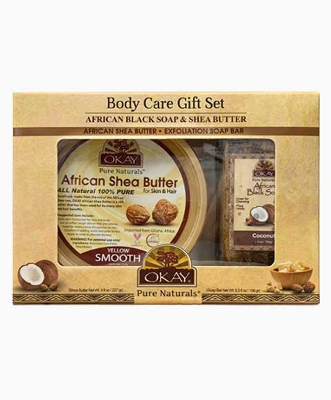 Okay  African Black Soap And Shea Butter Gift Set