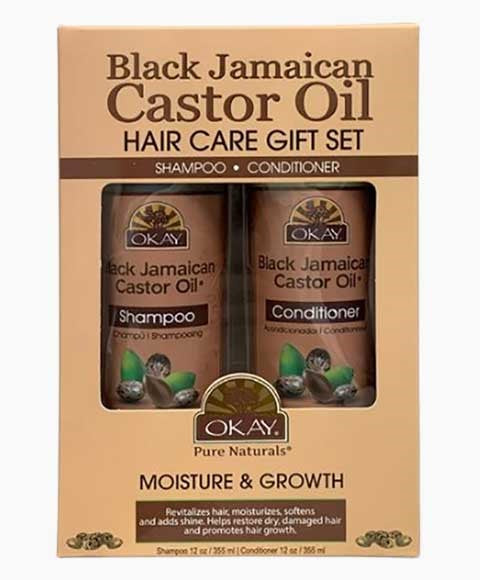 Okay Black Jamaican Castor Oil Hair Care Gift Set