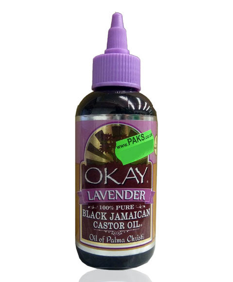 XBI OKAY 100 Percent Pure Black Jamaican Castor Oil With Lavender