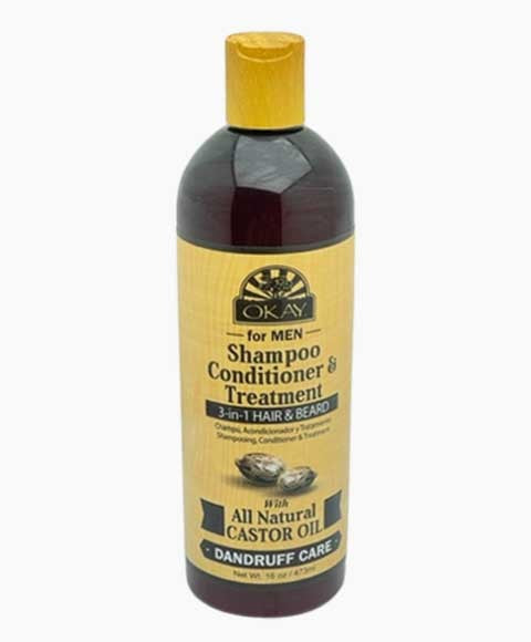 Okay  For Men 3 In 1 Shampoo Conditioner Treatment