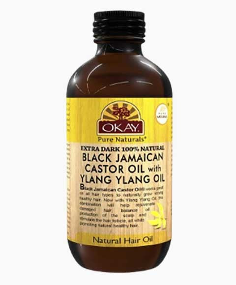 Okay  Extra Dark Black Jamaican Castor Oil With Ylang Ylang Oil