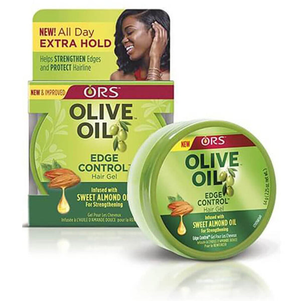 ORS Olive Oil With Sweet Almond Oil Extra Hold Edge Control Gel 64g - Afro Hair Boutique