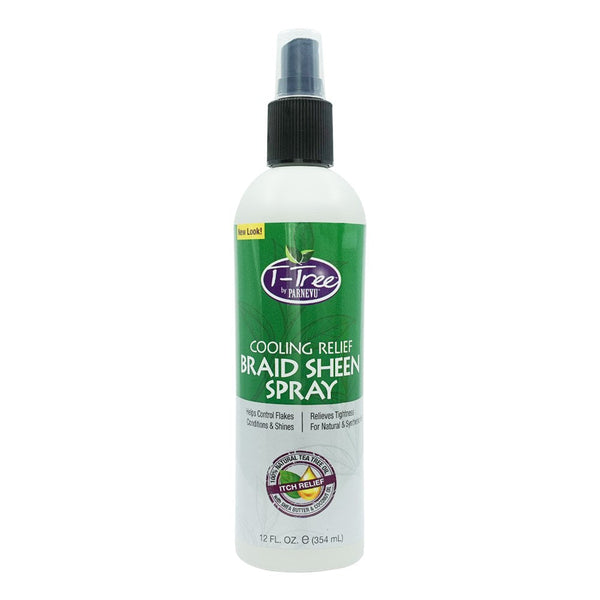 Parnevu T Tree Cooling Relief Braid Sheen Spray 354ml - Afro Hair Boutique