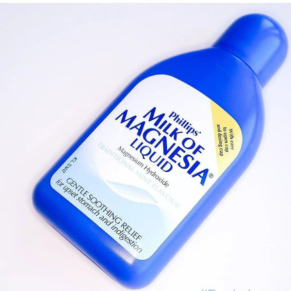 Milk of Magnesia Liquid Mint Flavor Gentle Soothing Relief 200ml - 3 Pack - Afro Hair Boutique