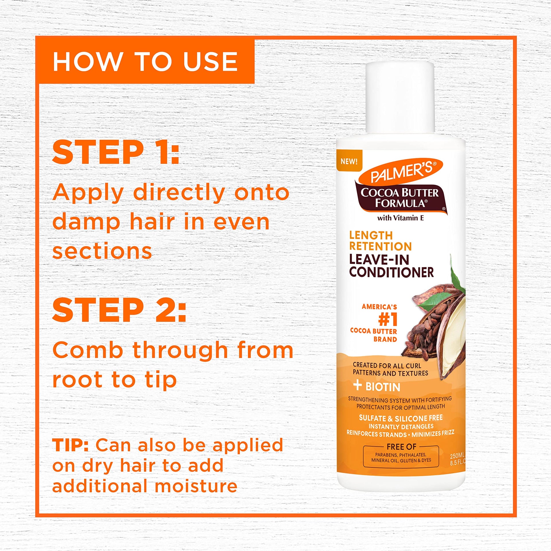 Palmers Cocoa Butter Formula Length Retention Leave In Conditioner 250ml