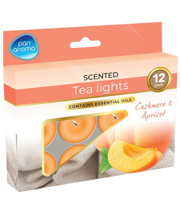 Pan Aroma  Scented Tea Lights Cashmere And Apricot