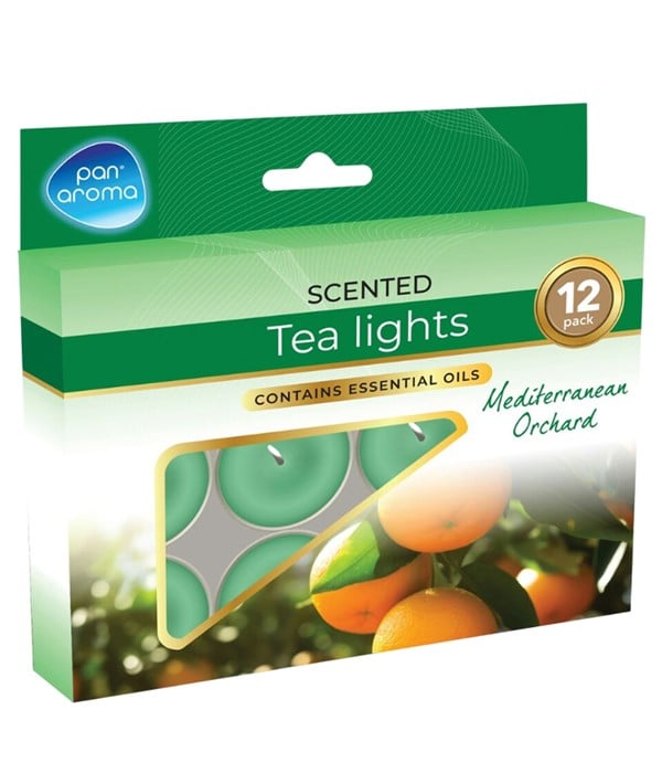 Pan Aroma  Scented Tea Lights Mediterranean Orchard