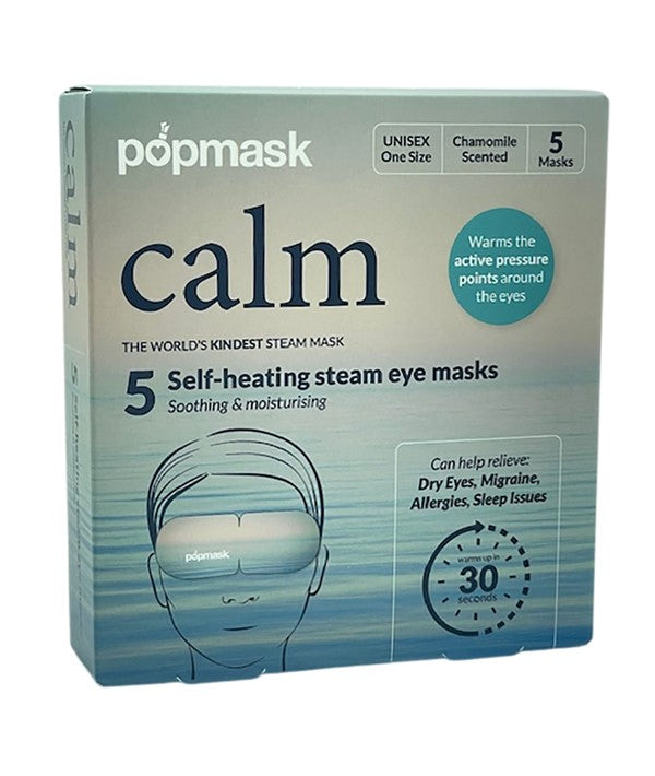 Pop Mask Calm 5 Self Heating Steam Eye Mask