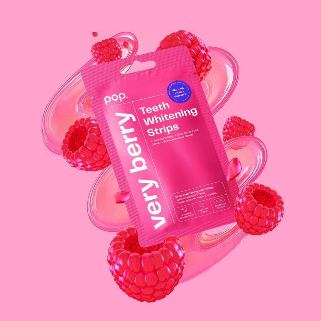 Pop Oral Beauty  Pop Very Berry Teeth Whitening Strips