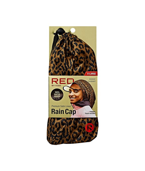Red By Kiss Premium Satin Lined Braid Rain Cap HQ502 Leopard
