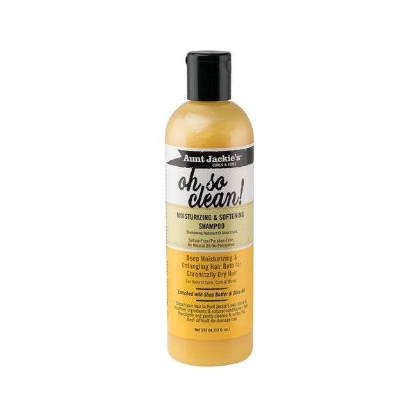 Aunt Jackies Moisturizing & Softening Detangling Shampoo, Oh So Clean 355 ml - Afro Hair Boutique