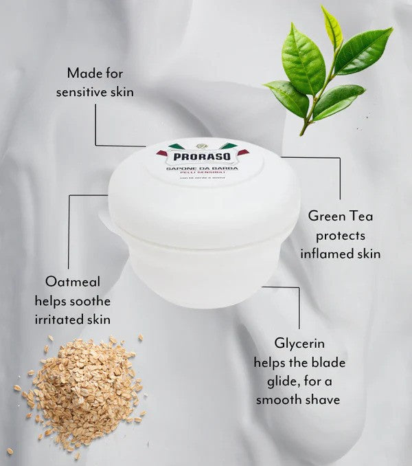 Proraso  Sensitive Skin Shaving Soap In A Bowl