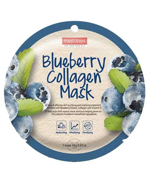 Amirose Purederm Blueberry Collagen Mask