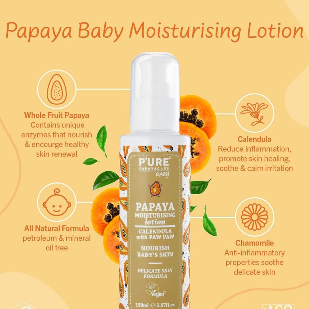 Pure Papayacare  Baby Papaya Calendula With Paw Paw Moisturising Lotion