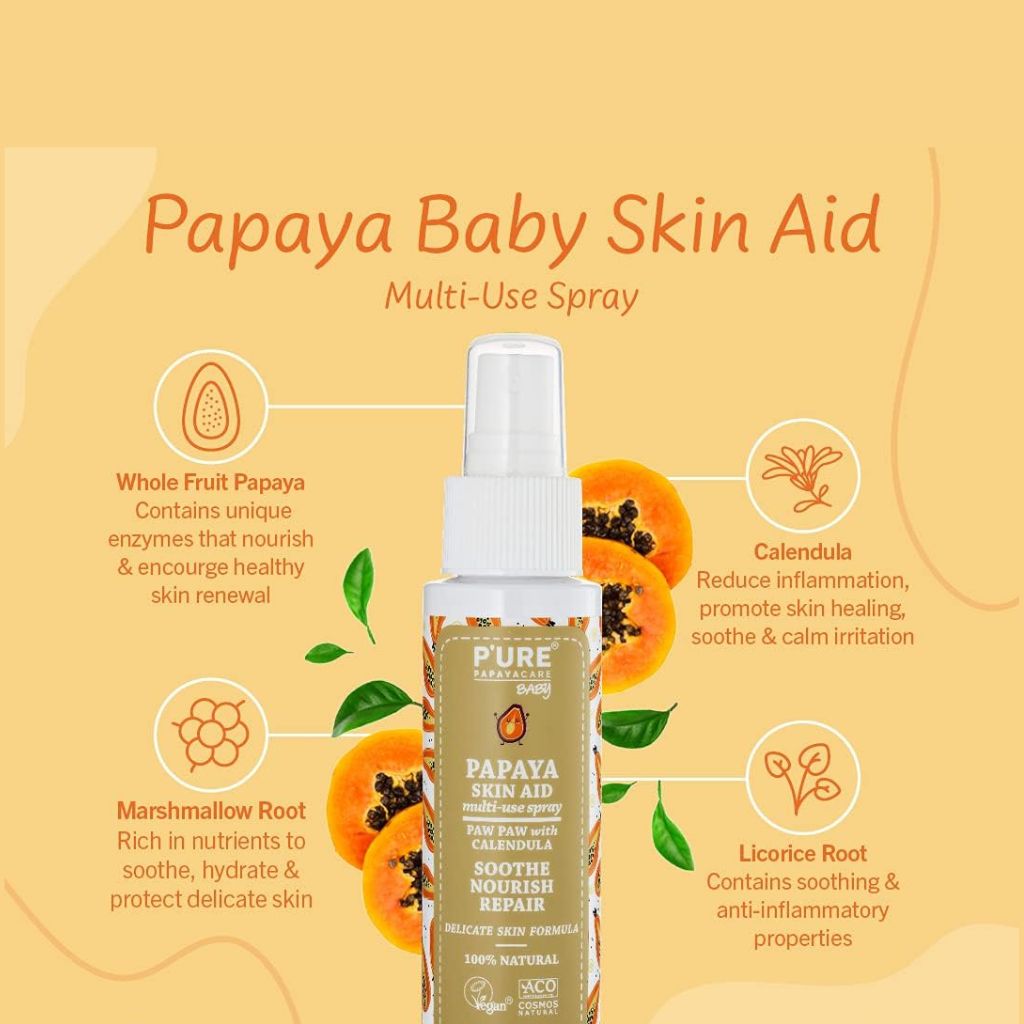 Pure Papayacare  Baby Papaya Skin Aid Multi Use Spray