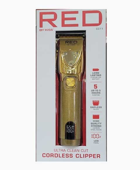 Red By Kiss  Ultra Clean Cut Cordless Clipper CC11