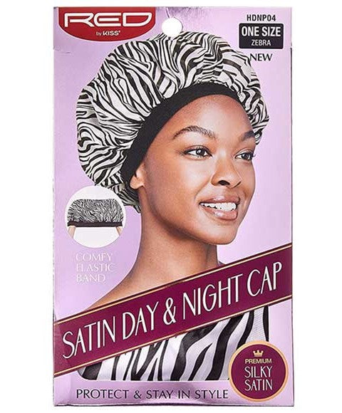 Red By Kiss  Satin Day And Night Cap Zebra HDNP04