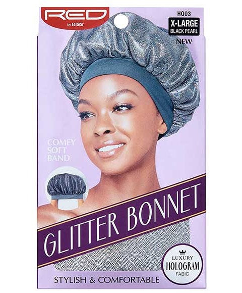 Red By Kiss  Glitter Bonnet HQ03 Black Pearl