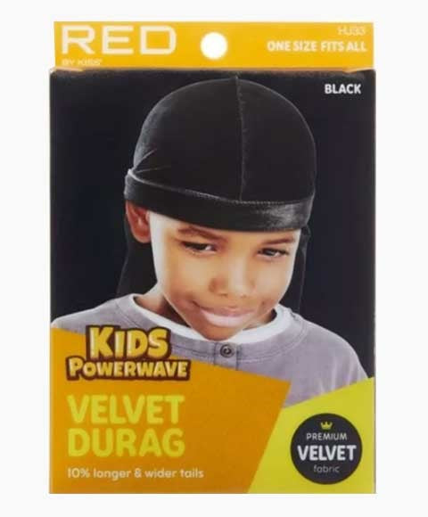 Red By Kiss  Kids Powerwave Velvet Durag HJ33