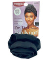 Red By Kiss Pre Tied Top Knot Turban HSFP11 Black