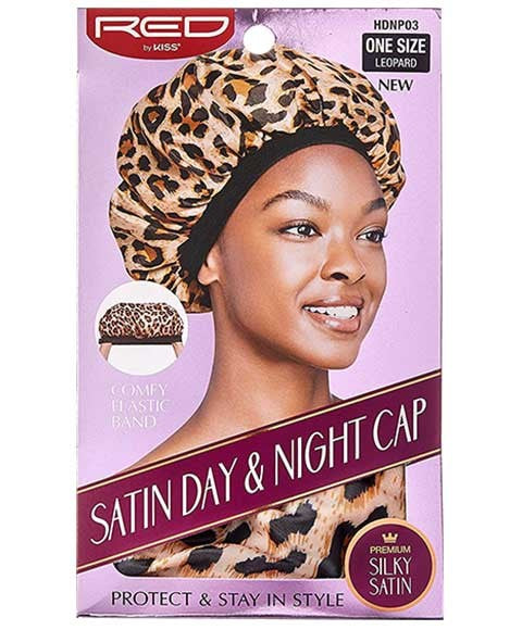 Red By Kiss  Satin Day And Night Cap Leopard HDNP03