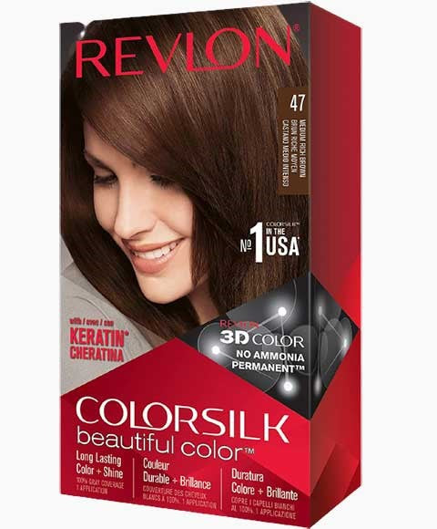 Revlon Colorsilk Beautiful Color Permanent Hair Color 47 Medium Rich Brown