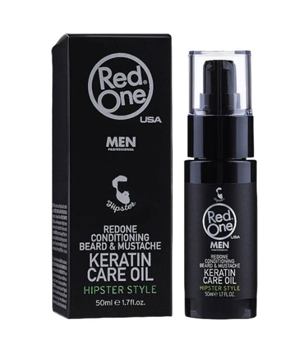 Red One Hipster Style Keratin Care Conditioning Beard And Mustache Oil