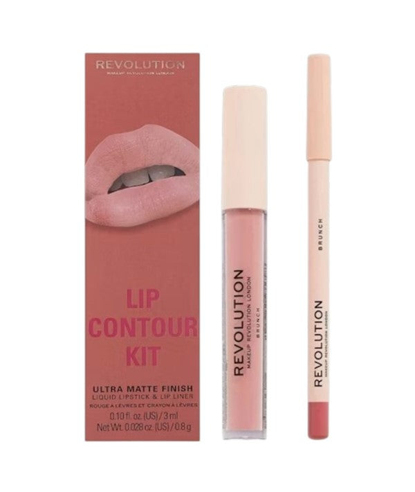 Revolution  Ultra Matte Finish Lip Contour Kit Brunch