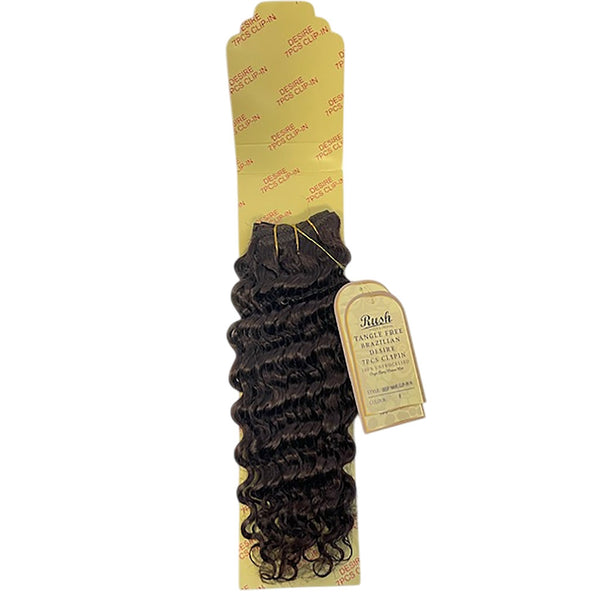 Rush Brazilian Desire Deep Wave 7 Pcs Clip In Extensions